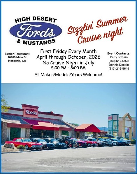 Cruise Nights At The Flame flyer 2026 Season